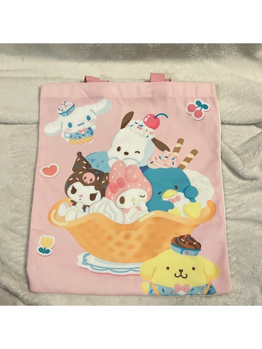 Sanrio Character Pink Canvas Tote Bag